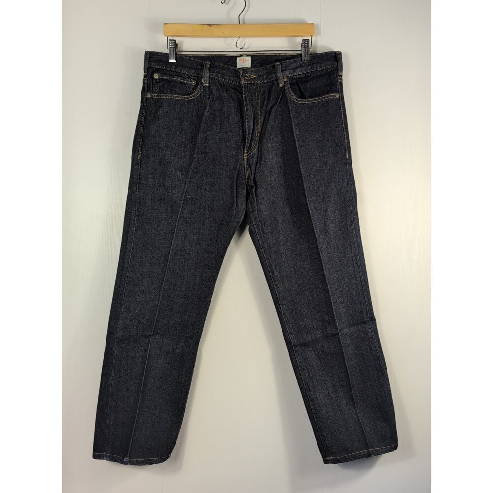 Dockers Mens Jeans 36x29 Mid-Rise Straight Leg Dark Wash Denim Casual Black